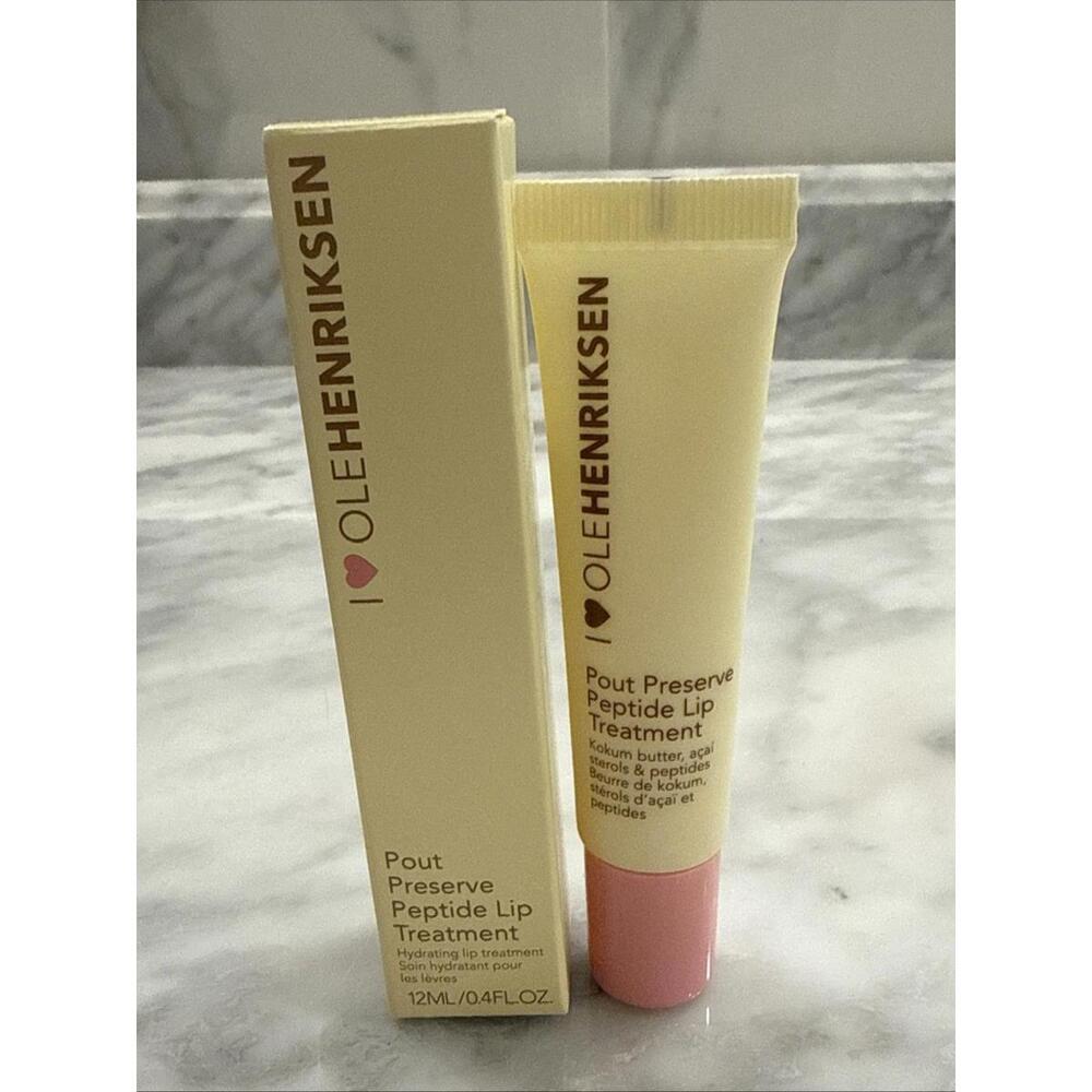 NEW Ole Henriksen Pout Preserve Peptide Lip Treatment - Vanilla Bonbon 0.4 fl oz